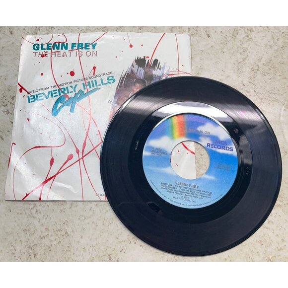 Glenn Frey The Heat is On / Harold Faltermeyer Shoot Out 45 Beverly Hills Cop - Picture 1 of 8